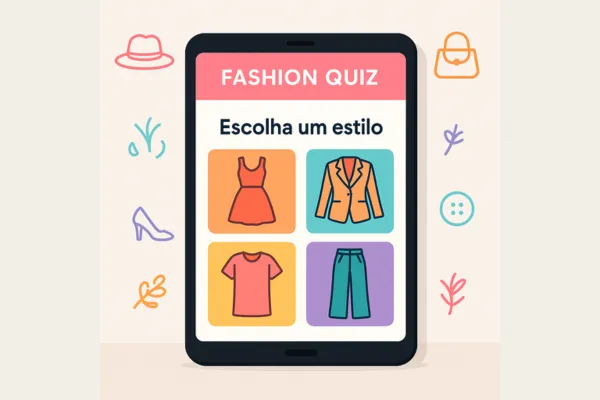 Criação de quizzes interativos para moda